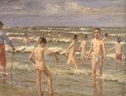 Walter Leistikow Bathing boy oil on canvas